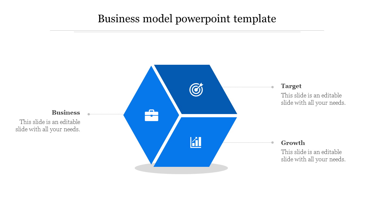 business model powerpoint template-Blue